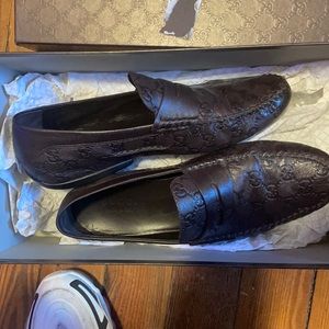 Gucci Guccissima Soft Chocolate Loafers